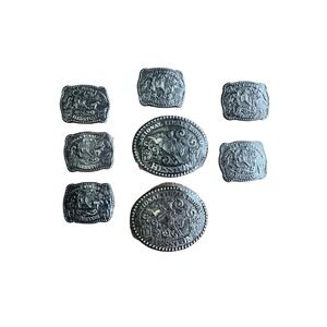 Lot of 7 Vintage Hesston National Finals Rodeo NFR Belt Buckles 1984 1985 New